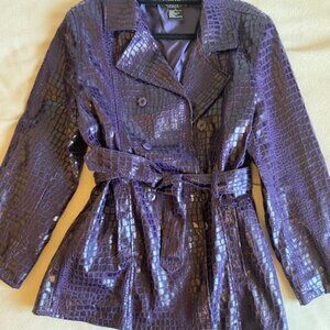 Reptile Print Belted Jacket